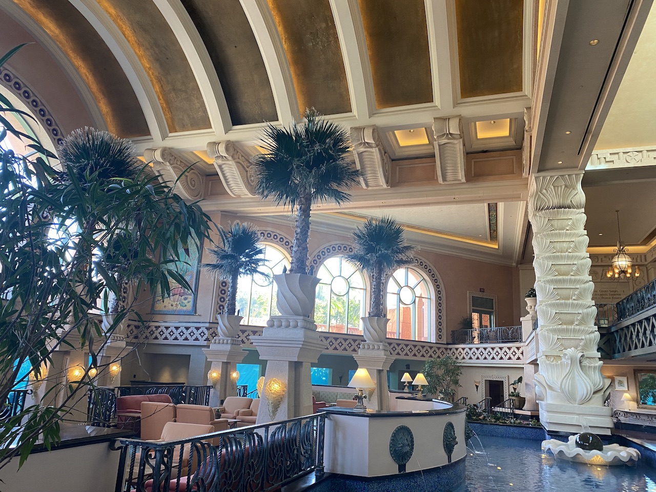 Atlantis Bahamas architectural marvel generously delivers eye candy from the columns to the indoor water features